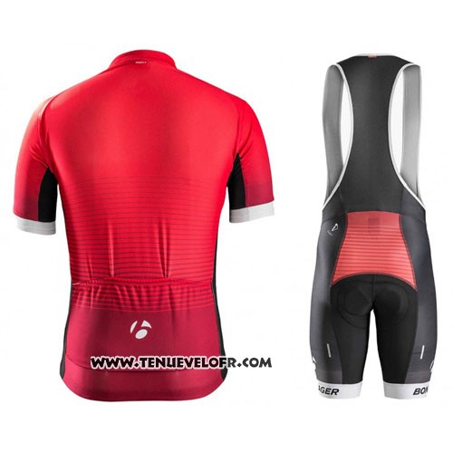2016 Maillot Ciclismo Trek Bontrager Rouge et Noir Manches Courtes et Cuissard
